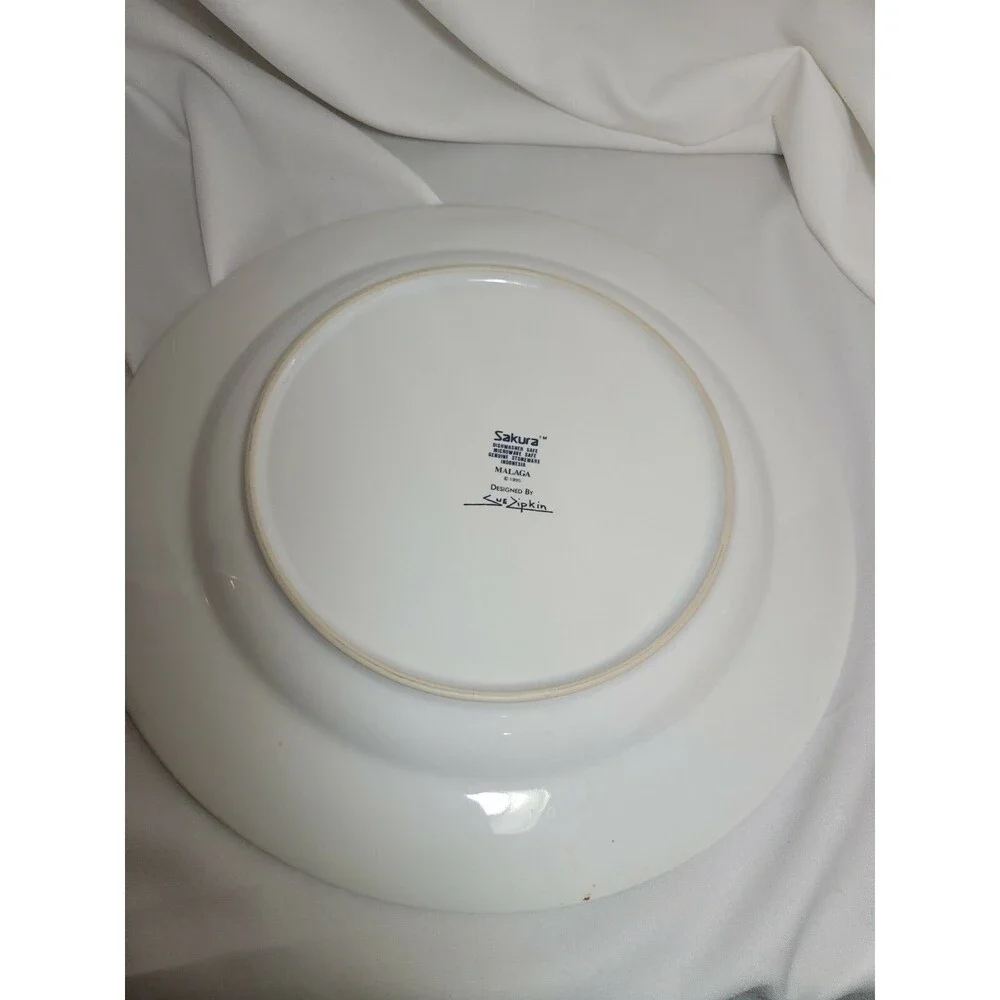 Sakura Malaga Platter 12.5” Round Stoneware by Sue Zipkin Furio Home Mesa